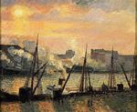 Quay in Rouen sunset 1896